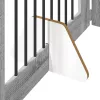  Kutyakerítés állványokkal 6 pcs Szürke Sonoma 80 x 80 cm
