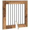  Kutyakerítés állványokkal 6 pcs Antik Fa 80 x 80 cm Szerelt Fa