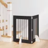  Kutyakerítés állványokkal 2 pcs Fekete Tölgy 60 x 80 cm