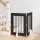  Kutyakerítés állványokkal 2 pcs Fekete Tölgy 60 x 80 cm