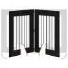  Kutyakerítés állványokkal 2 pcs Fekete Tölgy 60 x 80 cm