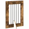  Kutyakerítés állványokkal 2 pcs Füstös Tölgy 60 x 80 cm