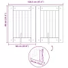  Kutyakerítés állványokkal 2 pcs Füstös Tölgy 60 x 80 cm