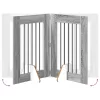  Kutyakerítés állványokkal 2 pcs Szürke Sonoma 60 x 80 cm