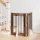  Kutyakerítés állványokkal 2 pcs Antik Fa 60 x 80 cm Szerelt Fa