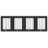  Kutyakerítés állványokkal 4 pcs Fekete Tölgy 60 x 80 cm