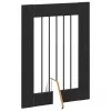  Kutyakerítés állványokkal 4 pcs Fekete Tölgy 60 x 80 cm