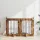  Kutyakerítés állványokkal 4 pcs Füstös Tölgy 60 x 80 cm