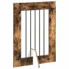  Kutyakerítés állványokkal 4 pcs Füstös Tölgy 60 x 80 cm