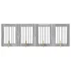  Kutyakerítés állványokkal 4 pcs Szürke Sonoma 60 x 80 cm