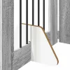  Kutyakerítés állványokkal 4 pcs Szürke Sonoma 60 x 80 cm