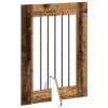  Kutyakerítés állványokkal 4 pcs Antik Fa 60 x 80 cm Szerelt Fa