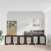  Kutyakerítés állványokkal 6 pcs Fekete Tölgy 60 x 80 cm