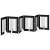  Kutyakerítés állványokkal 6 pcs Fekete Tölgy 60 x 80 cm