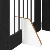  Kutyakerítés állványokkal 6 pcs Fekete Tölgy 60 x 80 cm
