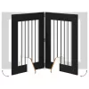  Kutyakerítés állványokkal 6 pcs Fekete Tölgy 60 x 80 cm