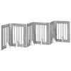  Kutyakerítés állványokkal 6 pcs Szürke Sonoma 60 x 80 cm