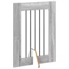  Kutyakerítés állványokkal 6 pcs Szürke Sonoma 60 x 80 cm