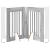  Kutyakerítés állványokkal 6 pcs Szürke Sonoma 60 x 80 cm