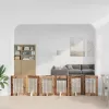  Kutyakerítés állványokkal 6 pcs Antik Fa 60 x 80 cm Szerelt Fa