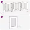  Kutyakerítés állványokkal 6 pcs Antik Fa 60 x 80 cm Szerelt Fa