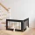  Kutyakerítés állványokkal 2 pcs Fekete Tölgy 100 x 60 cm