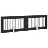  Kutyakerítés állványokkal 2 pcs Fekete Tölgy 100 x 60 cm