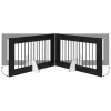  Kutyakerítés állványokkal 2 pcs Fekete Tölgy 100 x 60 cm