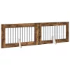  Kutyakerítés állványokkal 2 pcs Füstös Tölgy 100 x 60 cm