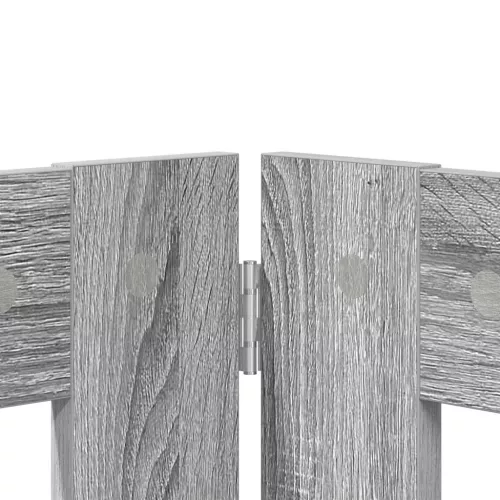  Kutyakerítés állványokkal 2 pcs Szürke Sonoma 100 x 60 cm
