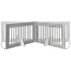  Kutyakerítés állványokkal 2 pcs Szürke Sonoma 100 x 60 cm