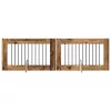  Kutyakerítés állványokkal 2 pcs Antik Fa 100 x 60 cm Szerelt Fa