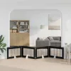  Kutyakerítés állványokkal 4 pcs Fekete Tölgy 100 x 60 cm