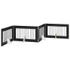  Kutyakerítés állványokkal 4 pcs Fekete Tölgy 100 x 60 cm