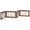  Kutyakerítés állványokkal 4 pcs Füstös Tölgy 100 x 60 cm