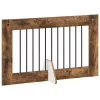 Kutyakerítés állványokkal 4 pcs Füstös Tölgy 100 x 60 cm