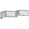  Kutyakerítés állványokkal 4 pcs Szürke Sonoma 100 x 60 cm