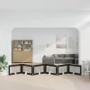  Kutyakerítés állványokkal 6 pcs Fekete Tölgy 100 x 60 cm