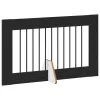  Kutyakerítés állványokkal 6 pcs Fekete Tölgy 100 x 60 cm