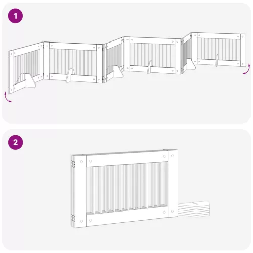  Kutyakerítés állványokkal 6 pcs Fekete Tölgy 100 x 60 cm