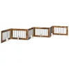  Kutyakerítés állványokkal 6 pcs Füstös Tölgy 100 x 60 cm