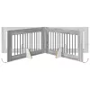  Kutyakerítés állványokkal 6 pcs Szürke Sonoma 100 x 60 cm