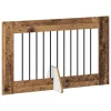  Kutyakerítés állványokkal 6 pcs Antik Fa 100 x 60 cm Szerelt Fa