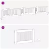  Kutyakerítés állványokkal 6 pcs Antik Fa 100 x 60 cm Szerelt Fa