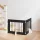  Kutyakerítés állványokkal 2 pcs Fekete Tölgy 80 x 60 cm