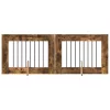 Kutyakerítés állványokkal 2 pcs Füstös Tölgy 80 x 60 cm