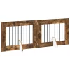  Kutyakerítés állványokkal 2 pcs Füstös Tölgy 80 x 60 cm
