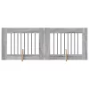  Kutyakerítés állványokkal 2 pcs Szürke Sonoma 80 x 60 cm