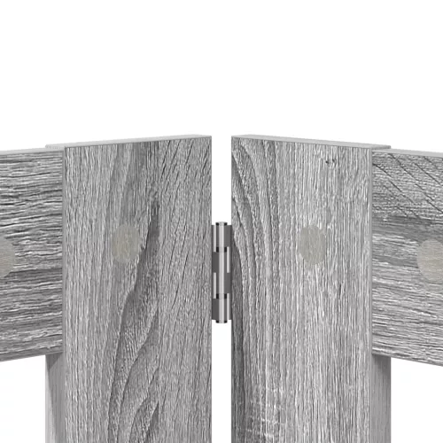  Kutyakerítés állványokkal 2 pcs Szürke Sonoma 80 x 60 cm