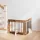  Kutyakerítés állványokkal 2 pcs Antik Fa 80 x 60 cm Szerelt Fa